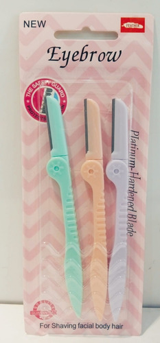 Kit de 2 maquinillas de afeitar para diseño de cuchillas de limpieza de cejas