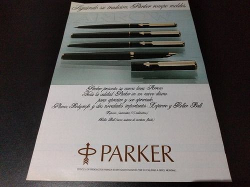 (pb362) Publicidad Clipping Lapiceras Parker * 1983