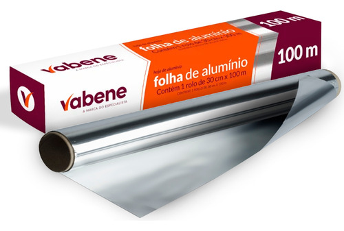 Folha De Alumínio Em Rolo Vabene 45cm X 65m