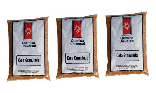 3 Pack Cola Granulada Bolsa 250 Gramos C/u Quimica Universal