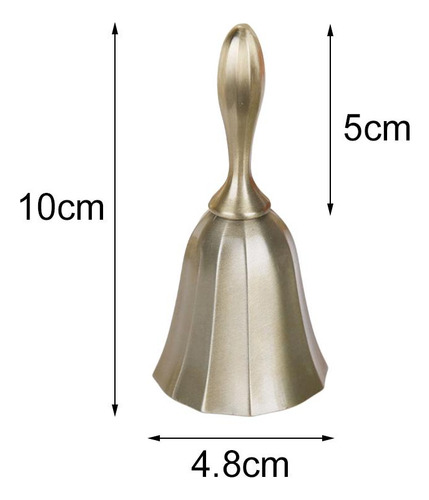 Campana De Servicio De Timbre De Mano De Estilo Dorado 2