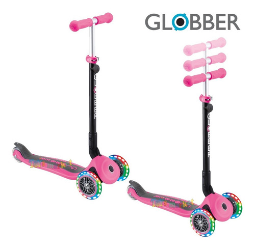 Imagen 3 de 10 de Globber Monopatin De 3 Ruedas Primo Plegable Con Luces