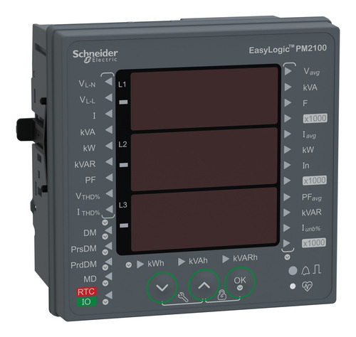 Medidor Display Led Pm2110 S/pulsos Schneider Metsepm2110