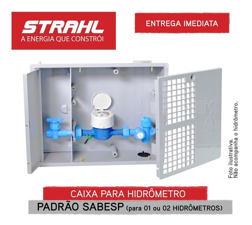 Imagem 2 de 7 de Caixa Padrão Sabesp 01 Ou 02 Hidrômetros - Strahl