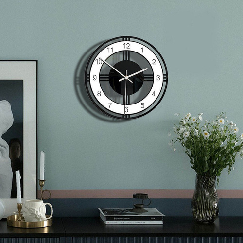 Reloj De Pared Relojes Silenciosos Modernos Redondos B