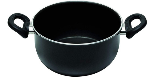 Cacerola Dos Asas De Aluminio Ballarini 24 Cm Antiadherente Color Negro