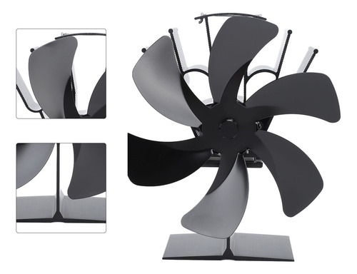 Ventilador De Estufa De Leña Vertical, 6 Aspas, Térmico