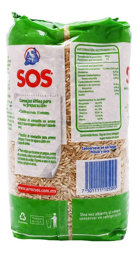 Arroz Sos Integral 1kg