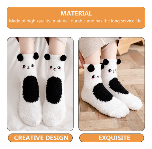 3 Pares De Calcetines De Felpa Duraderos Para Invierno, Calc