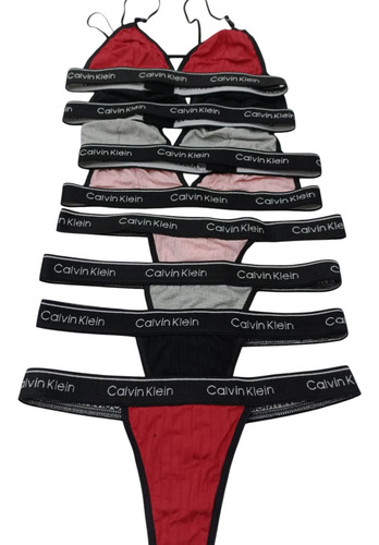 Conjunto Bralette Celi Alg.morley + Less (art Calvin) Rojo Morley 90