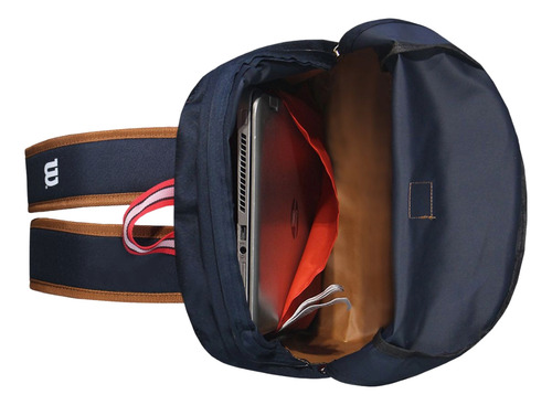 Mochila de notebook Wilson Urban Executive para escritórios universitários, viagens escolares, trabalho, academia, elegante, moderna, reforçada, azul