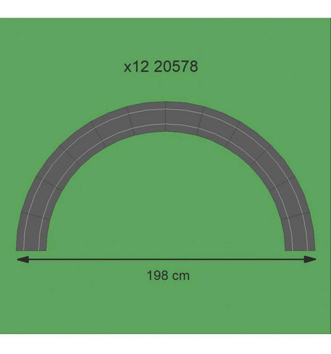 Conjunto Com 12 Pistas Curvas 4 / 15º 1:32 / 1:24 Carrera