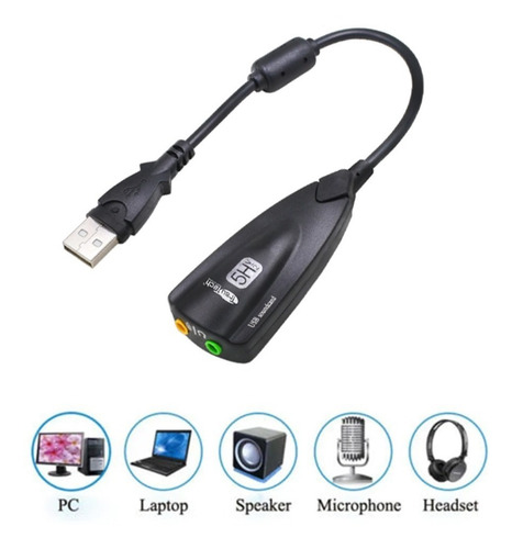 Tarjeta De Sonido Externa Usb 7.1 Usb A Audio Y Microfono Tr