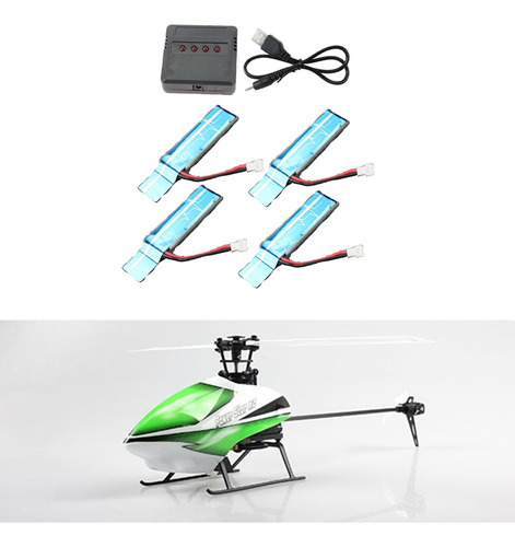 Batería Li-po Mejorada De 3,7 V, 520 Mah, 30 C, 4 Unidades C