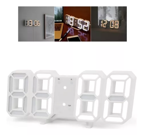 Reloj Led 3d Moderno De Pared Digital.