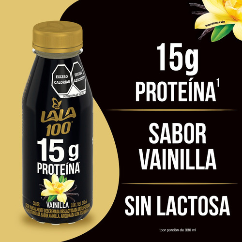 Lala 100 Leche Sin Lactosa Sabor Vainilla. 20 Pzas De 330 Ml