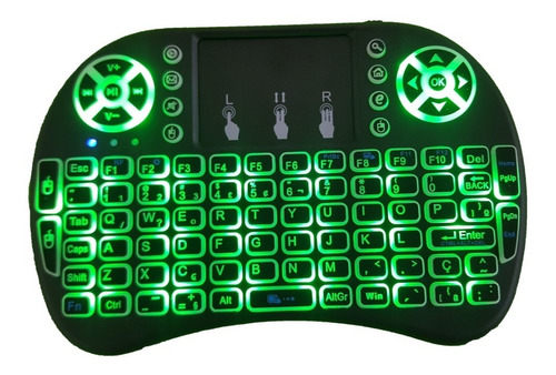 Teclado + Mouse Wireless S/ Fio Smart Tv LG Aoc Samsung Semp