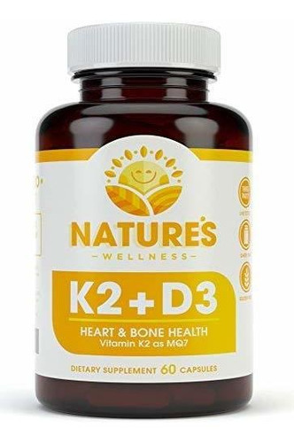 Vitamina A K2 (mk7) Con Suplemento D3 Para La Mejor Absorci