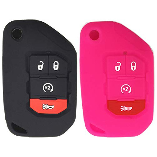 Funda De   Negra Y Rosa Llave De Coche, Cubiertas De Ll...