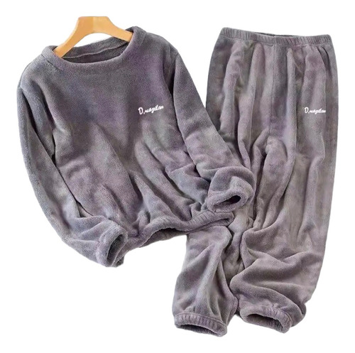 Pijama Conjunto Polar Pantalón + Poleron Frío Invierno
