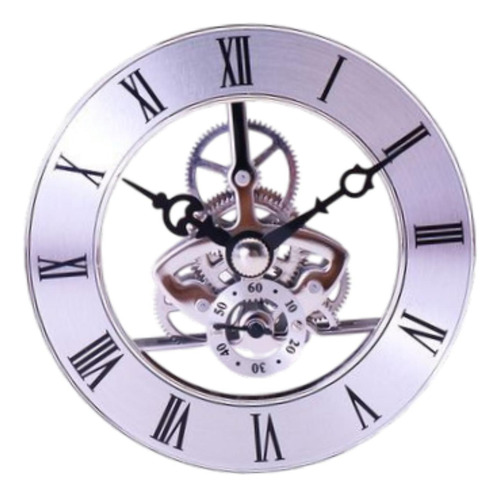 Inserto De Reloj Redondo 4.96 Pulgadas, Vesícula Plata
