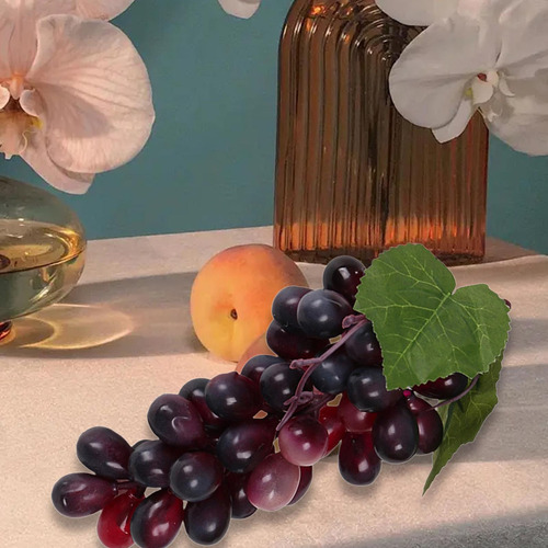 Jja Figurita Artificial, Modelo De Fruta, 36 Uvas Moradas