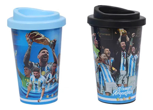 Vaso Doble Capa Tapa 500ml Seleccion Argentina Oficial