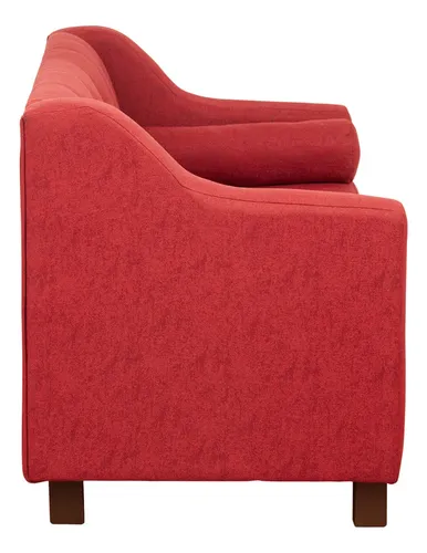 Sofá Eliff 3 Cuerpos Lino Sidelli Burdeo / Muebles América