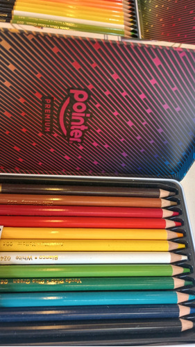 Colores Caja Metálica Premium 12 Unid Nombre Grabado Escolar