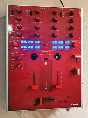 Mixer Dj Vestax Pmc-05 Pro Iv Scratch Vermelho Colecionador