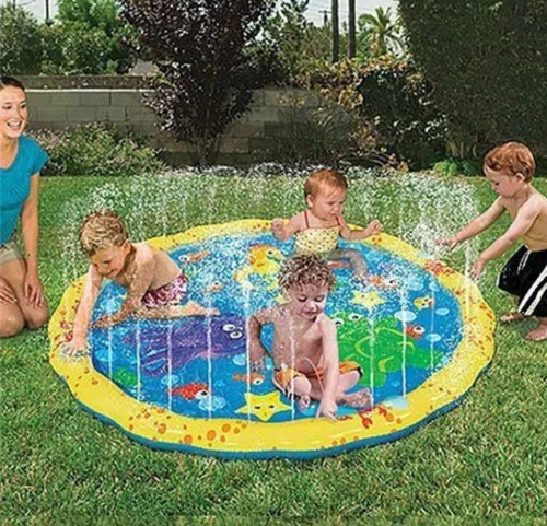 Alfombra Inflable Lanza Agua Con Rociador Piscina Niños.