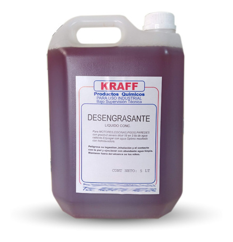Desengrasante Concentrado, Anti Grasa Alta Efectividad X 5lt
