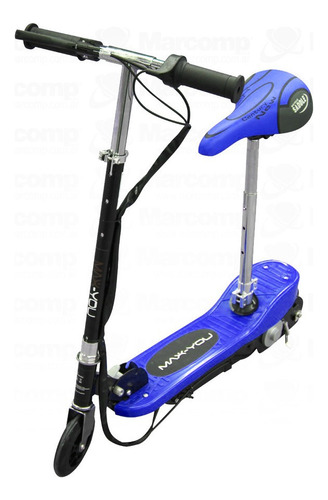 Monopatin Eléctrico Scooter Kids X1 Con Asiento Plegable Color Azul