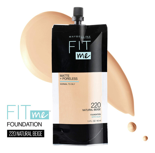 Base De Maquillaje Líquida Maybelline Fit Me Matte 220 Natur