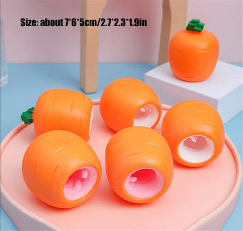 3 Peças Easter Pop Up Carrot Bunny Stress Sensory Toy Fidget