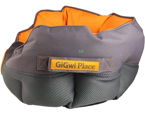 Imagen 6 de 6 de Cama Perro Gato Gigwi Place Gris/naranjo Medium 65x40x20 Np