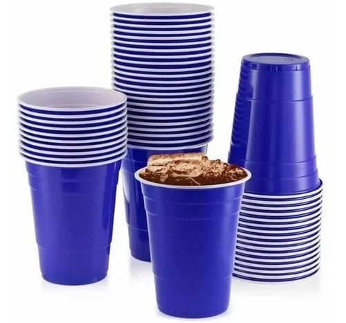 Vaso Plástico Bicolor Grande 16 Oz/500cc 50 Unidades