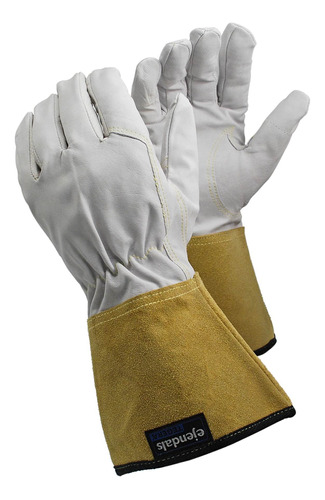 Guantes De Carnaza Soldador 16  Reforzados