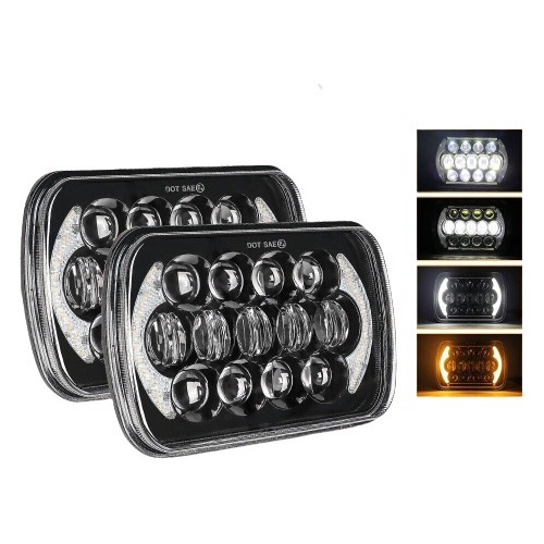 Faros Led 7x6 210w Ojo De Angel Malibu Wrangler Cherokee 