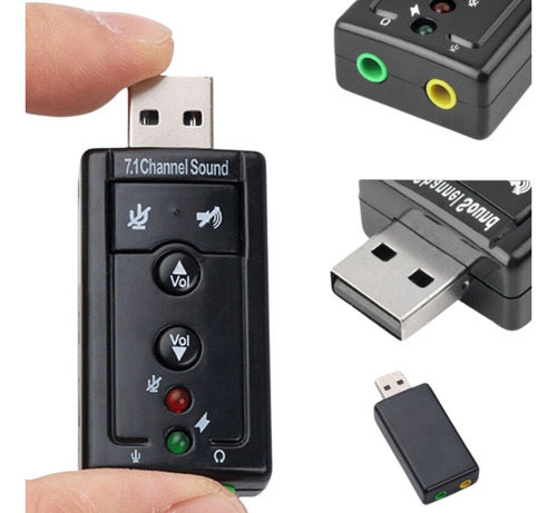 Interfaz Tarjeta De Sonido 7.1 Usb Audio 3d Externo Adaptado