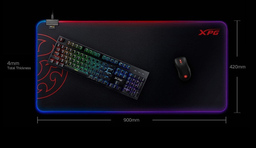 Mouse Pad gamer XPG Battleground Prime de tela xl 420mm x 900mm x 4mm negro