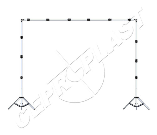 Suporte 3 X 3 + Bolsa + 16 Presilhas + 1 Tecido 3x6 Verde