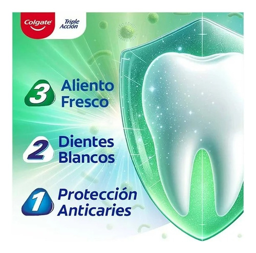 7 Pza Pasta Dental Colgate Triple Acción Familiar Menta.