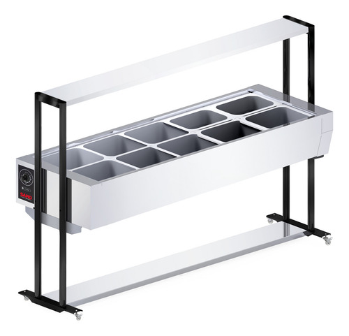 Buffet Carrinho Self Service Térmico 10 Cubas Inox 220v Saro