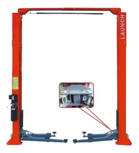 Rampa 2 Postes Travesaño Arriba Launch 4ton Tlt-240scn