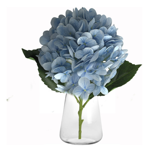 1 Hortensia Flor Artificial Realista Decorativa Seda Hermosa