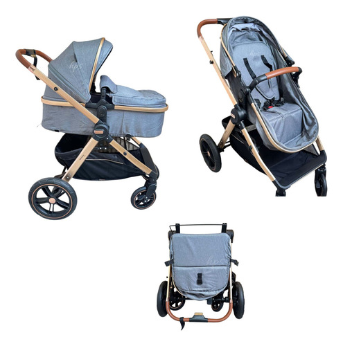 Coche Para Bebe Moisés Con Cubrepies. Toldillo Reversible