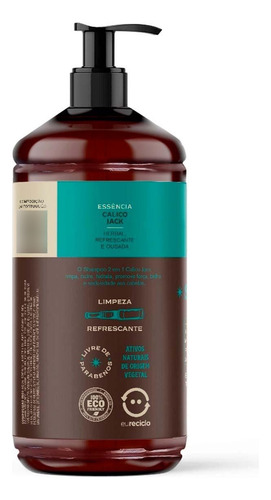 Shampoo Para Cabelo 2 Em 1 Calico Jack 1000ml Don Alcides