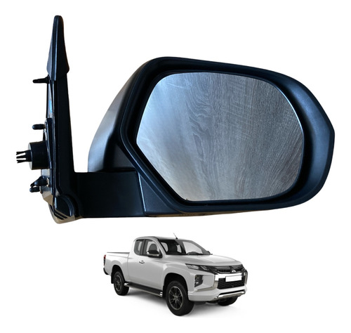 Espejo Derecho Para Mitsubishi L200 2019-2024 Negro