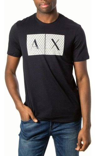 Ax Armani Exchange Playera Con Cuello Redondo Para Hombre,